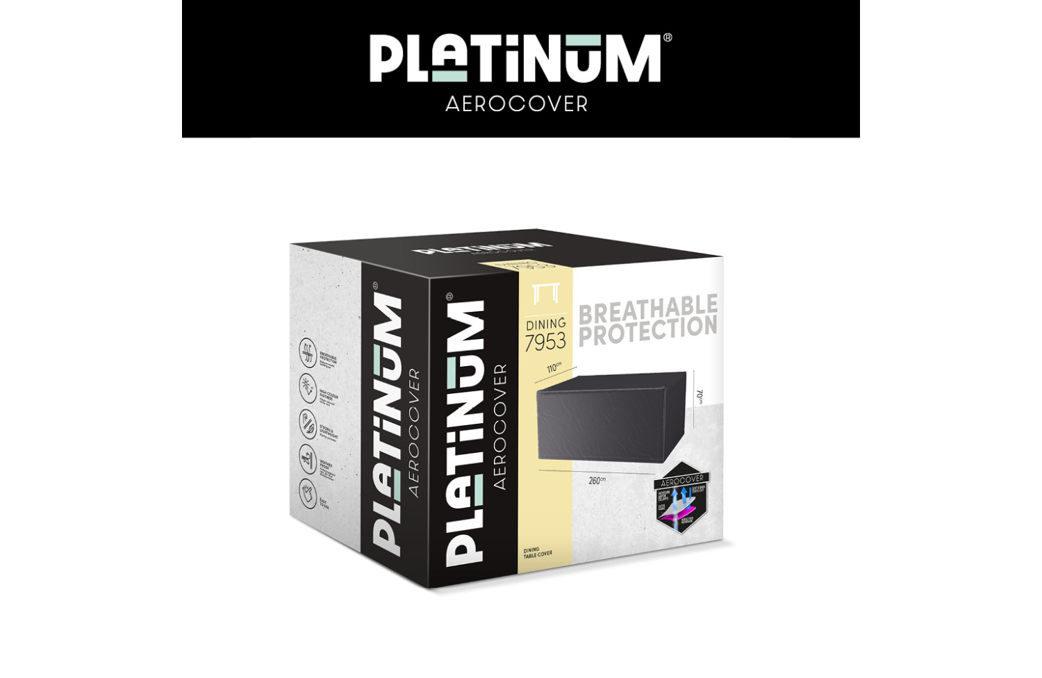 Чохол на комплект з прямокут. столом (260/260*110*h70) PLATINUM AEROCOVERS 7953