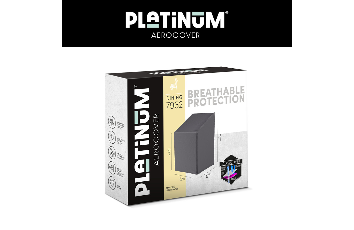 Чохол на стєк стільців (670*670*h80/110) PLATINUM AEROCOVERS 7962