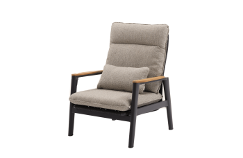 Fotel ze składanym oparciem (z poduszkami) SKANDI ROPE SK 03GR / ANTHRACITE + ROPE