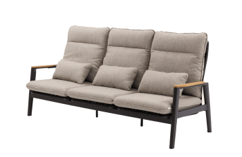 Sofa 3-osobowa ze składanym oparciem (z poduszkami) SKANDI ROPE SK 02GR / ANTHRACITE + ROPE