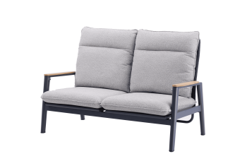 Sofa 2-osobowa ze składanym oparciem (z poduszkami) SKANDI ROPE SK 06GR / ANTHRACITE + ROPE