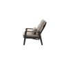 Lounge armchair with folding back (with cushions) SKANDI ROPE SK 03GR / ANTHRACITE + ROPE