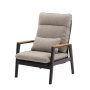 Lounge armchair with folding back (with cushions) SKANDI ROPE SK 03GR / ANTHRACITE + ROPE