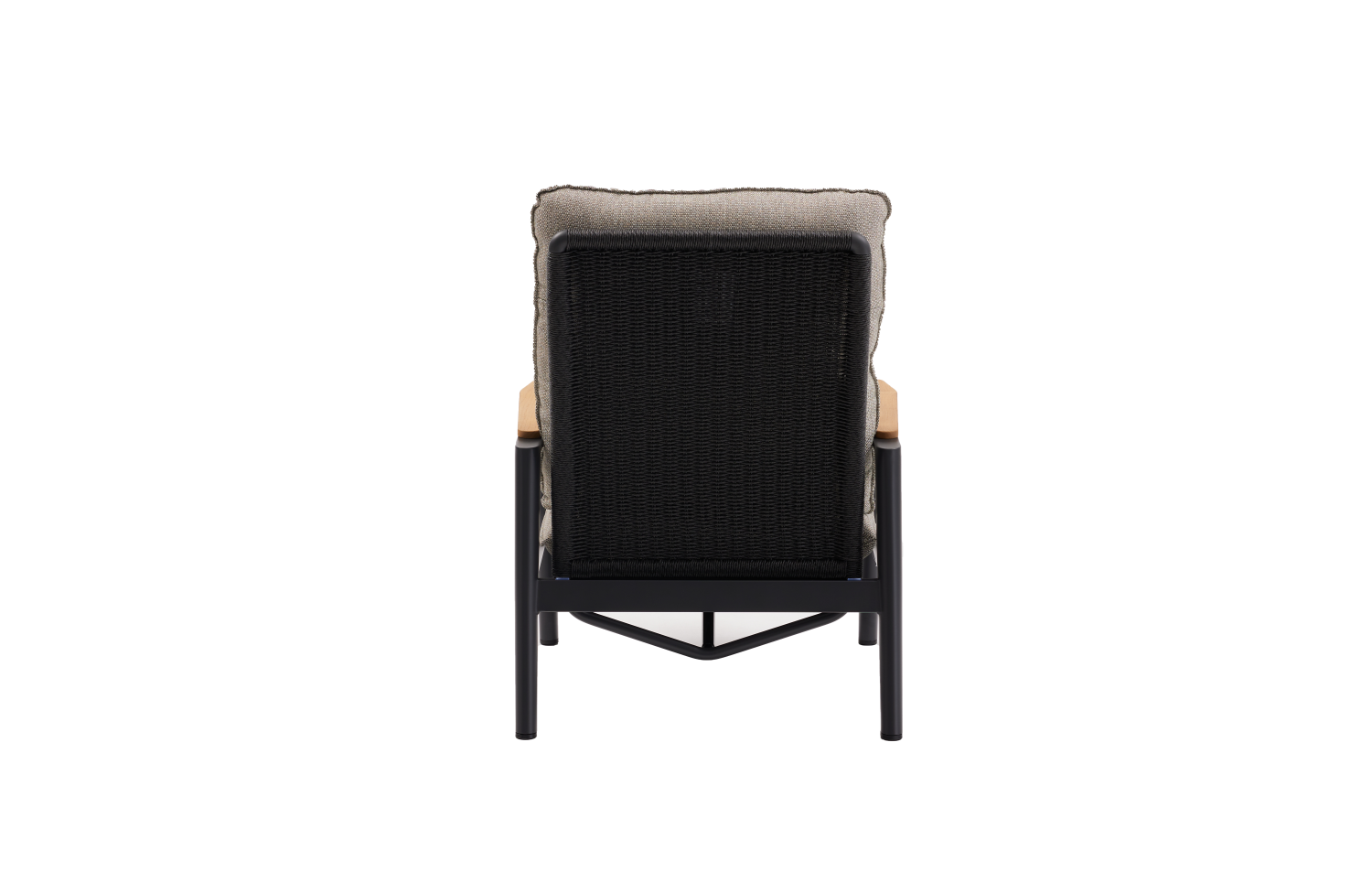 Lounge armchair with folding back (with cushions) SKANDI ROPE SK 03GR / ANTHRACITE + ROPE