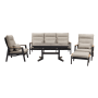 3-seater sofa with folding back (with cushions) SKANDI ROPE SK 02GR / ANTHRACITE + ROPE
