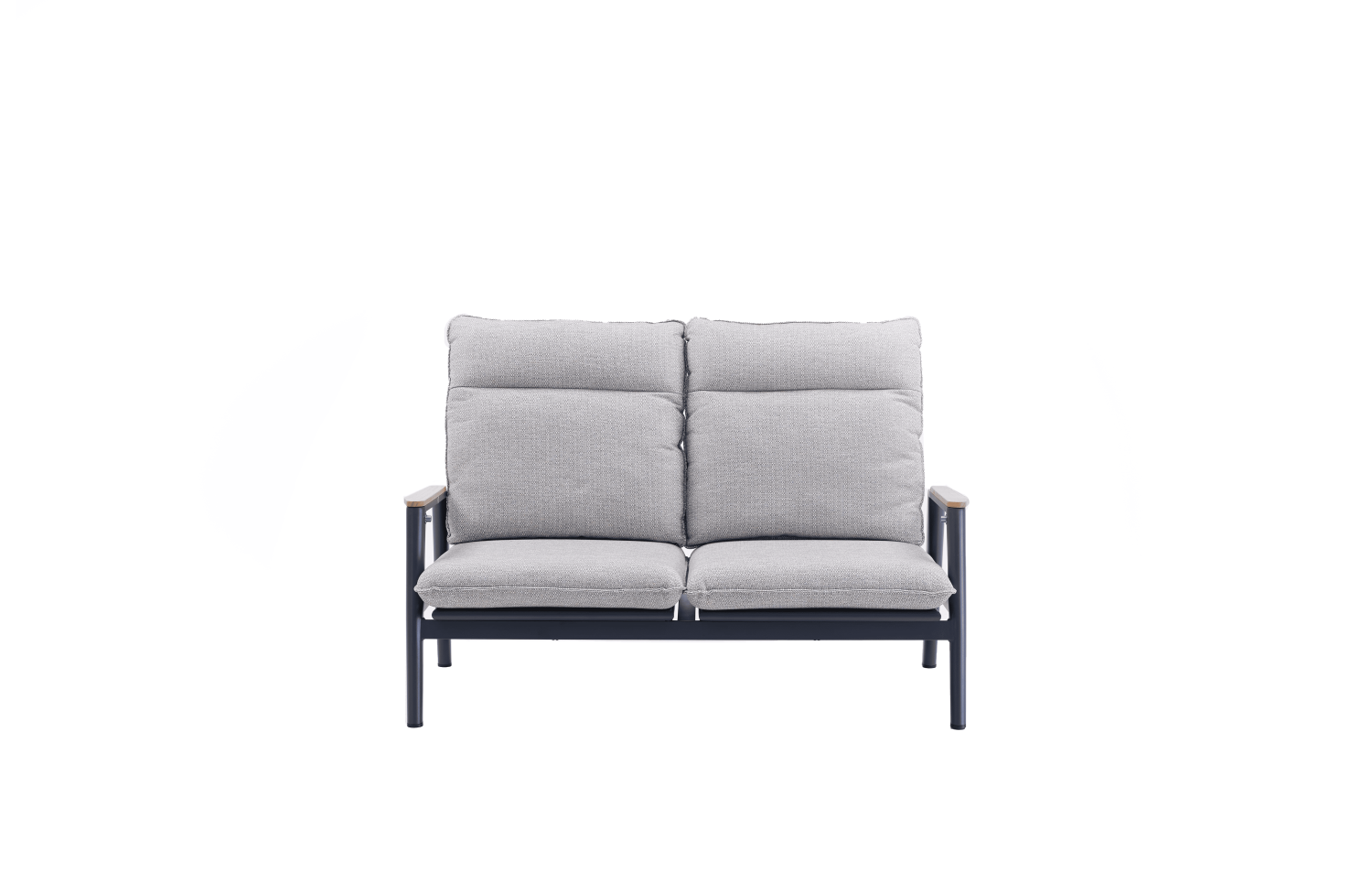 2-seater sofa with folding back (with cushions) SKANDI ROPE SK 06GR / ANTHRACITE + ROPE