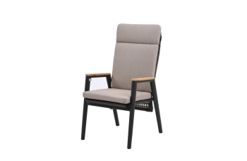 Dining armchair with folding back (with cushions) SKANDI ROPE SK 15GR / ANTHRACITE + ROPE