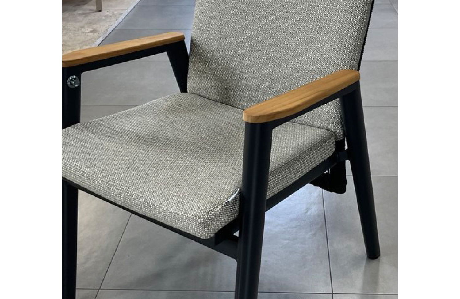 Dining armchair with folding back (with cushions) SKANDI ROPE SK 15GR / ANTHRACITE + ROPE
