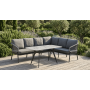 Dining corner set RIGHT (with cushions) SKANDI SK 38G(R) / АНТРАЦИТ