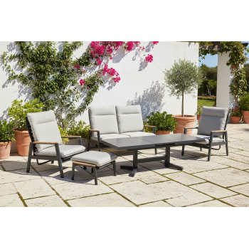 Пуф (з подушкою) SKANDI ROPE SK 04GR / ANTHRACITE + ROPE