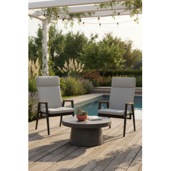 Стілець зі відкидною спинкою (з подушками) SKANDI ROPE SK 15GR / ANTHRACITE + ROPE