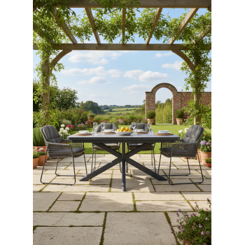 Обідній стіл розкладний 200-260 SKANDI SK 27G / ANTHRACITE