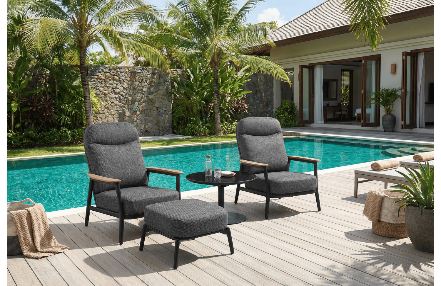 Кавовий столик д.70 з підйомною стільницею 45-68cm SKANDI SK 58G / ANTHRACITE