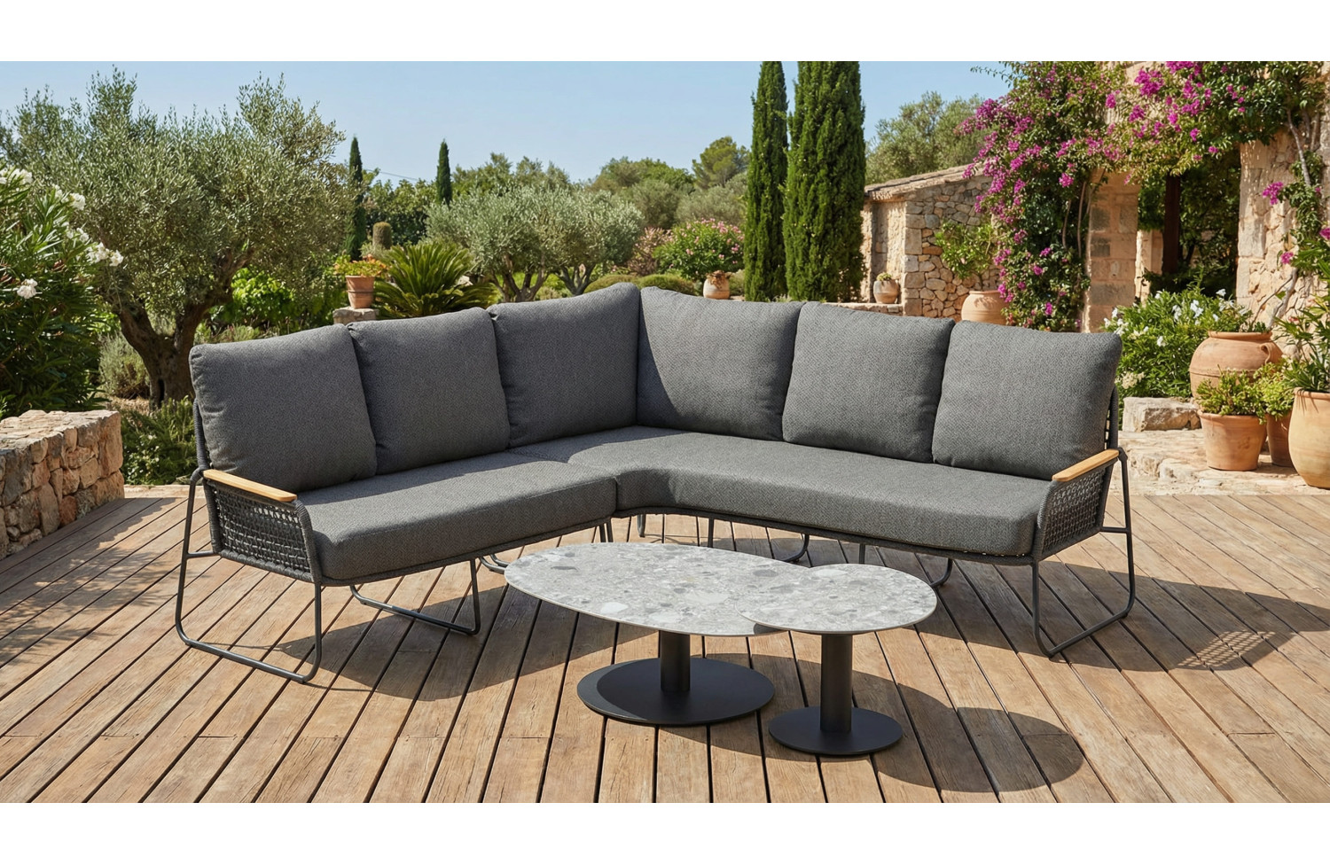 Кутовий комплект ЛІВИЙ (з подушками) SKANDI SK 72G(L) / ANTHRACITE