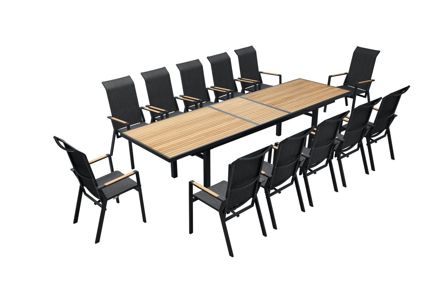 Dining Table folding 280-340 HIGOLD NOFI 2.0 680189 / BLACK