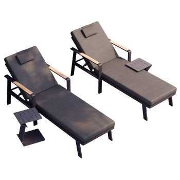 Sunlounger set (with cushions) HIGOLD NOFI BLACK 6801170