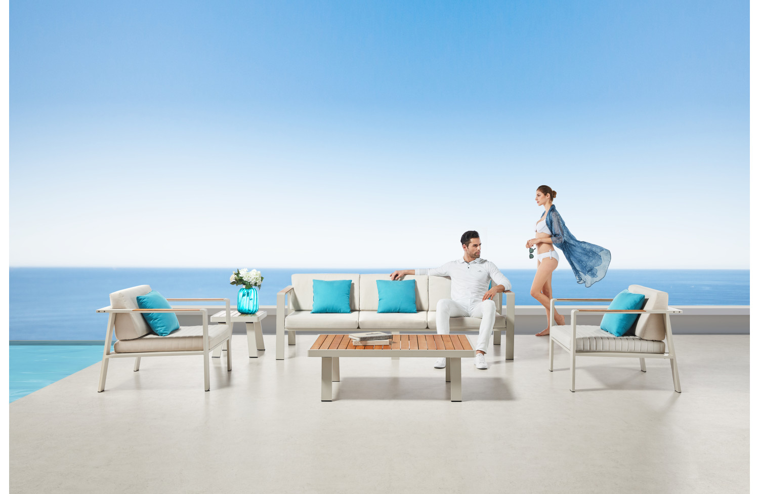 Lounge set (with cushions) HIGOLD NOFI 680130 / TAUPE