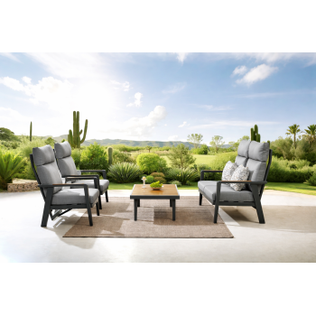 Lounge set (with cushions) HIGOLD EMOTI 2.0 69772104 (1 pc) / 69772003 (2 pcs) / 684187 (1 pc) / ANTHRACITE