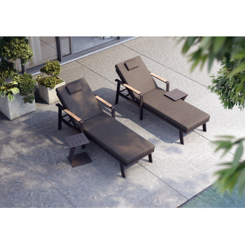 Комплект пляжний (з подушками) HIGOLD NOFI BLACK 6801170