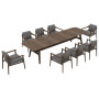 Dining Set (1+8) (with cushions) HIGOLD LEO 20633073 (1 pc) / 20631011 (8 pcs) / DARK TEAK