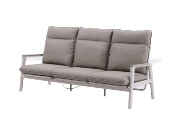 3-seater sofa with folding back (with cushions) SKANDI ROPE SK 02TR / TAUPE + ROPE
