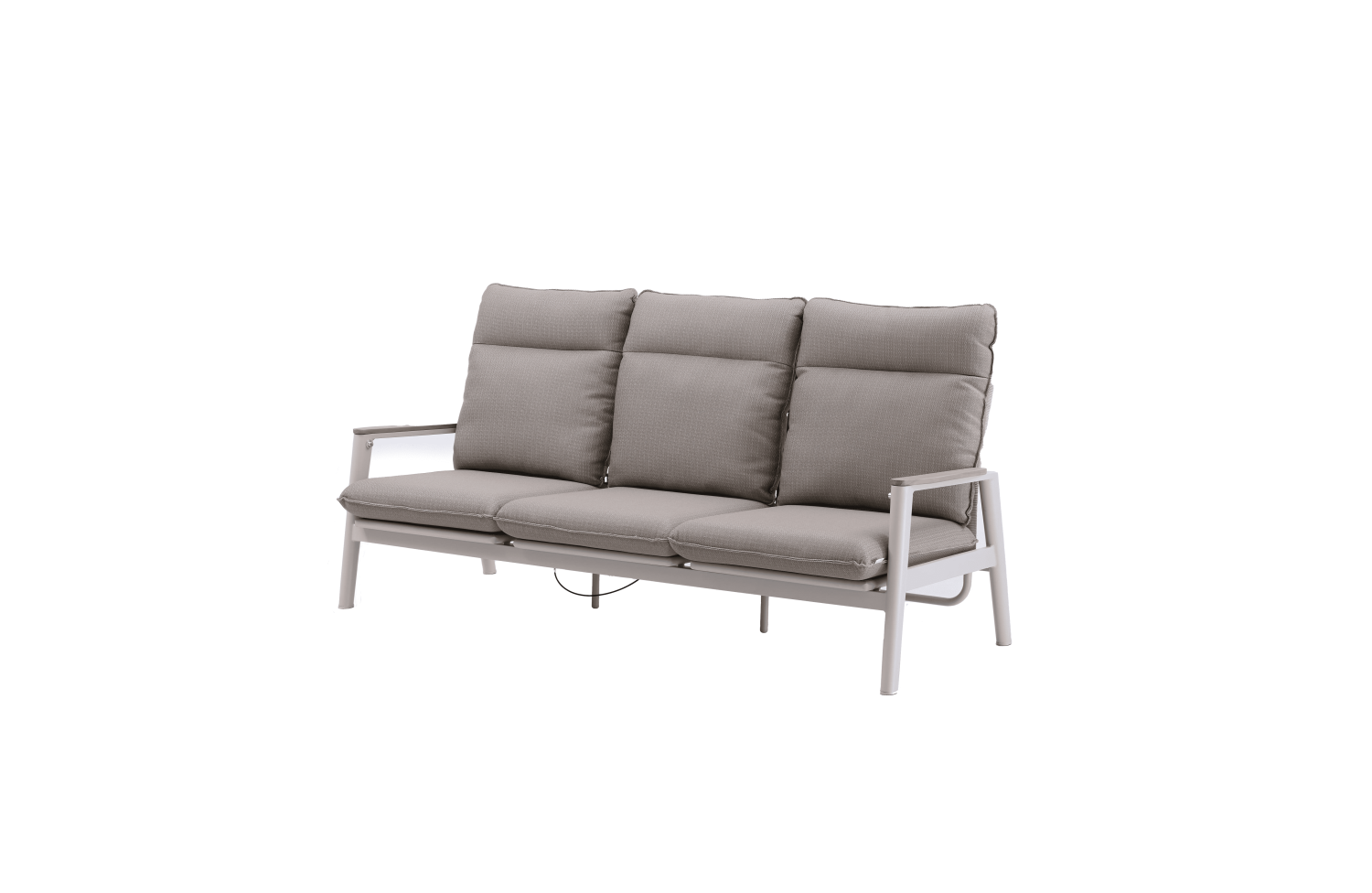3-seater sofa with folding back (with cushions) SKANDI ROPE SK 02TR / TAUPE + ROPE