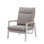 Lounge armchair with folding back (with cushions) SKANDI ROPE SK 03TR / TAUPE + ROPE