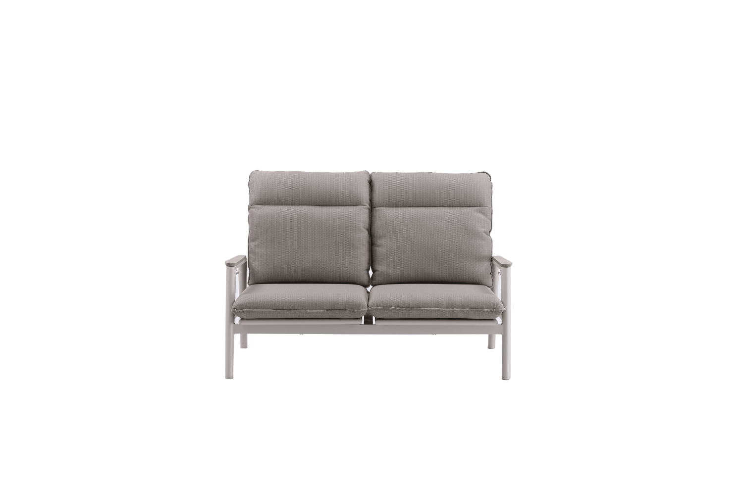 2-seater sofa with folding back (with cushions) SKANDI ROPE SK SK 06TR / TAUPE + ROPE