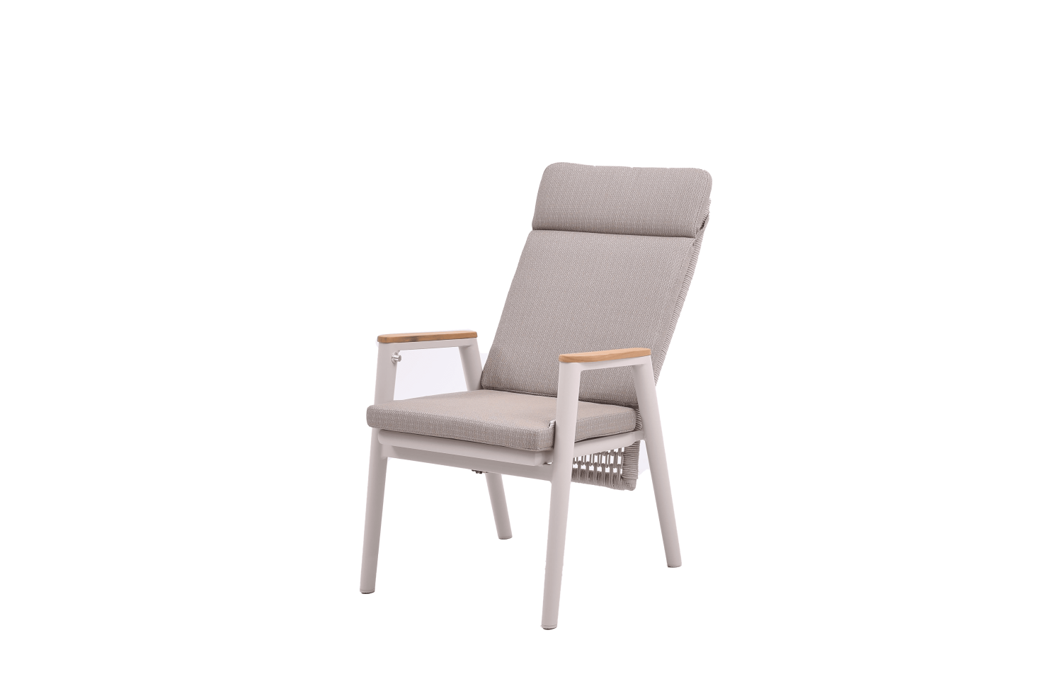 Dining armchair with folding back (with cushions) SKANDI ROPE SK 15TR / TAUPE + ROPE