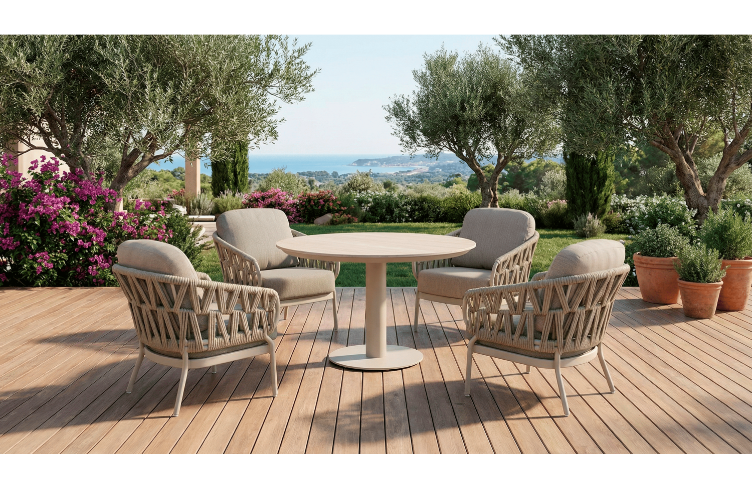 Lounge dining table 120 SKANDI SK 28T-120 / TAUPE