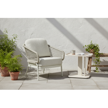 Lounge dining armchair (with cushions) SKANDI SK 29T / TAUPE