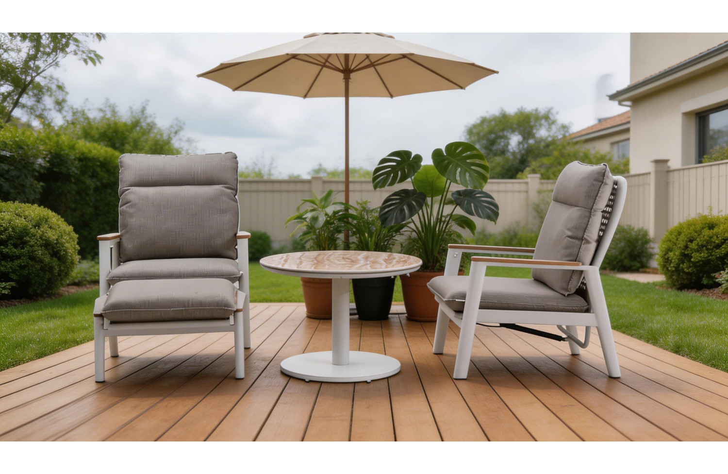 Adjustable coffee table d.59*45-65 cm SKANDI SK 57T / TAUPE