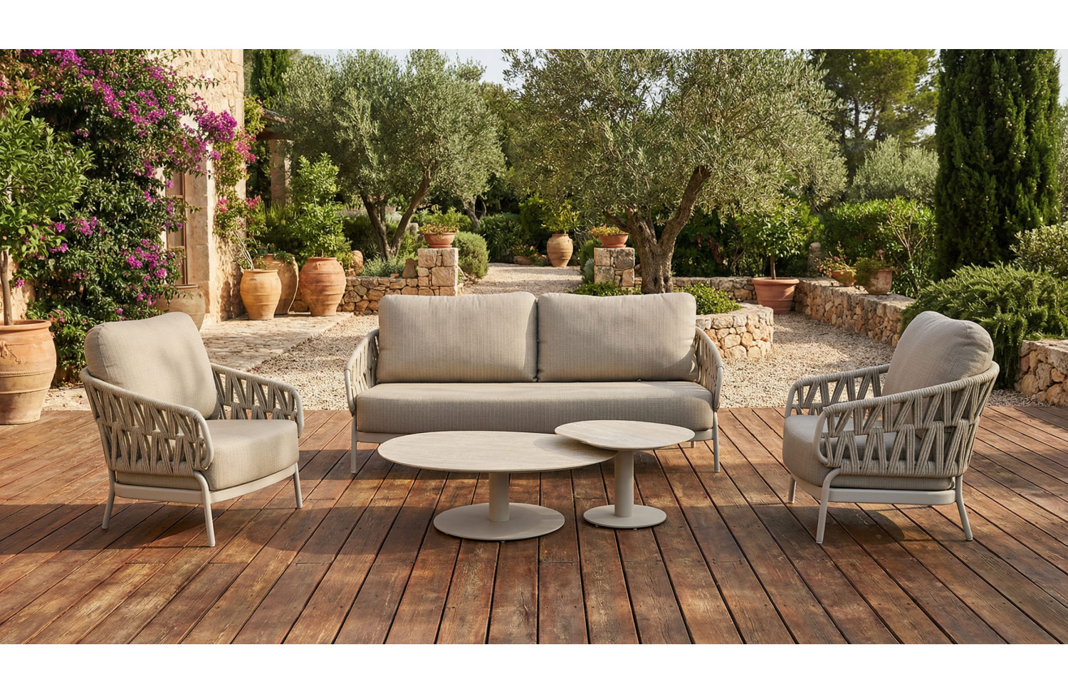 Lounge armchair (with cushions) SKANDI SK 61T / TAUPE