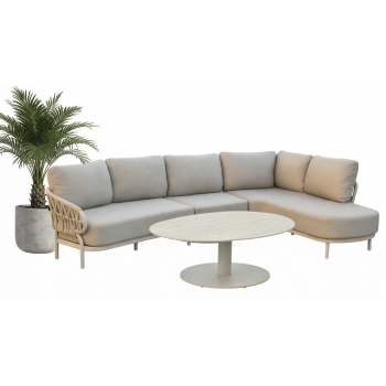 Corner set LEFT (with cushions) SKANDI SK 63T-L / TAUPE