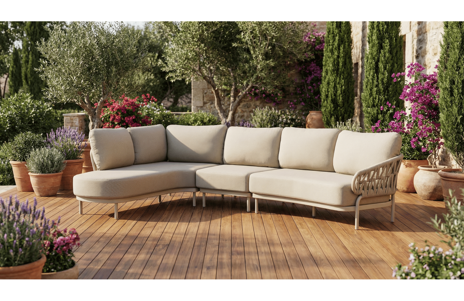 Middle sofa (with cushions) SKANDI SK 67T / TAUPE