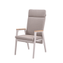 Krzesło ze składanym oparciem (z poduszkami) SKANDI ROPE SK 15TR / TAUPE + ROPE