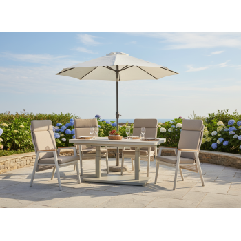 Krzesło ze składanym oparciem (z poduszkami) SKANDI ROPE SK 15TR / TAUPE + ROPE