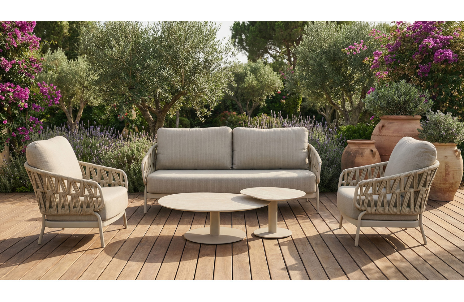 Fotel (z poduszkami) SKANDI SK 61T / TAUPE