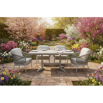 Лаунж-стіл (розкладний) 140-180 SKANDI SK 01T / TAUPE