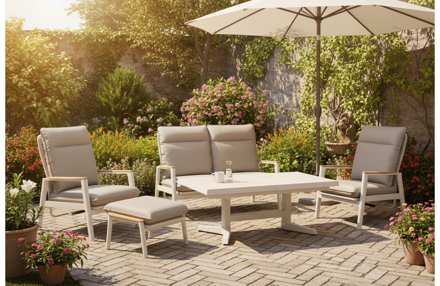 Пуф (з подушкою) SKANDI ROPE SK 04TR / TAUPE + ROPE