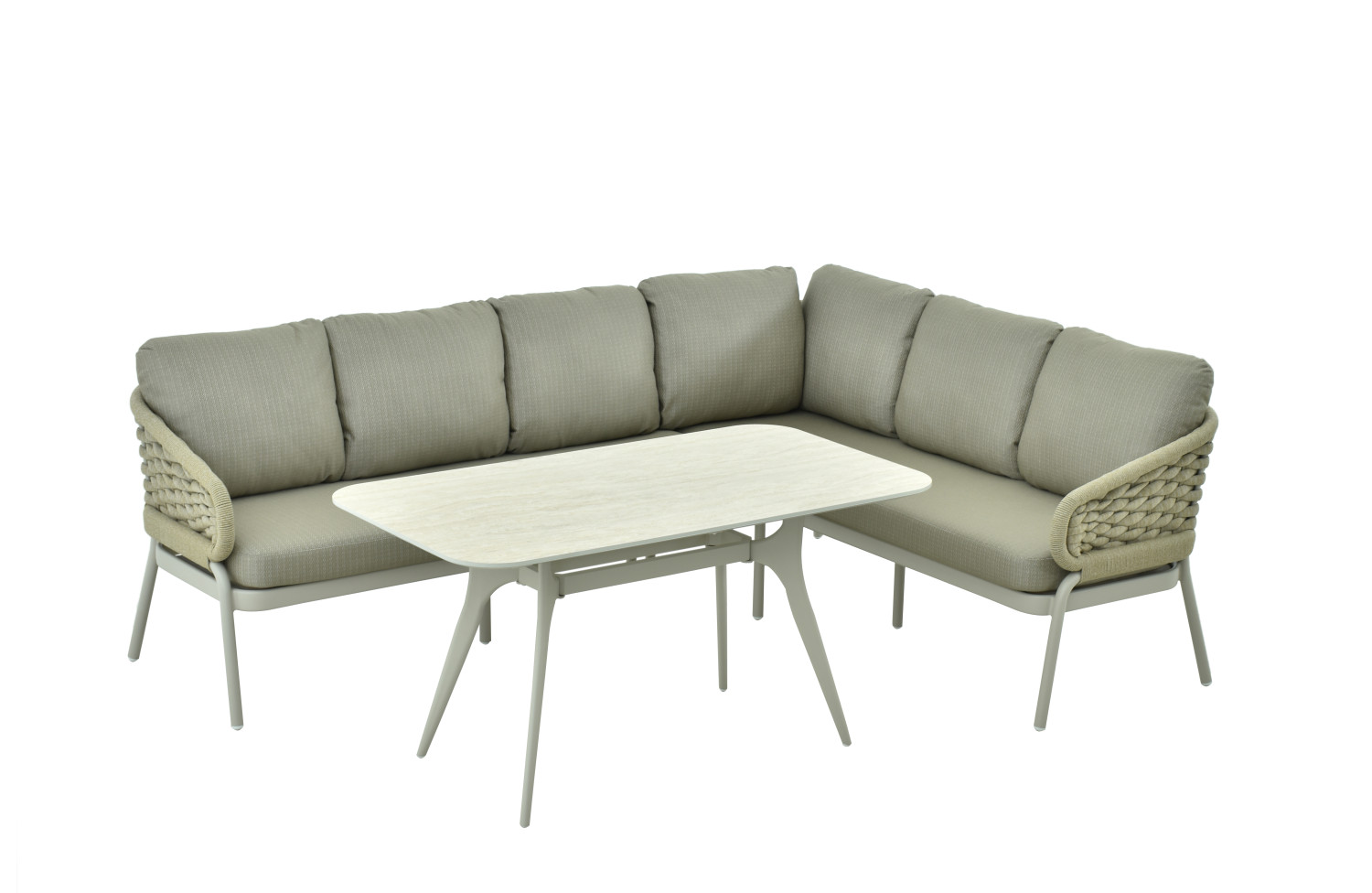 Dining corner set LEFT (with cushions) SKANDI SK 39T (L) / TAUPE