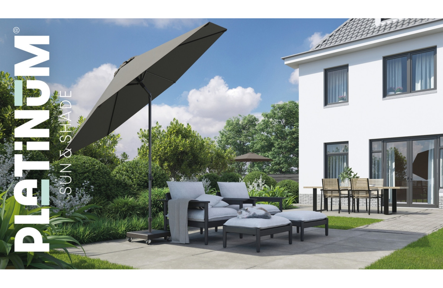 База до парасолі на коліщатках. 60 кг PLATINUM 6090 / BLACK