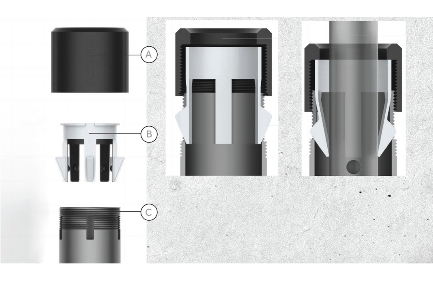 База до парасолі на коліщатках. 60 кг PLATINUM 6090 / BLACK