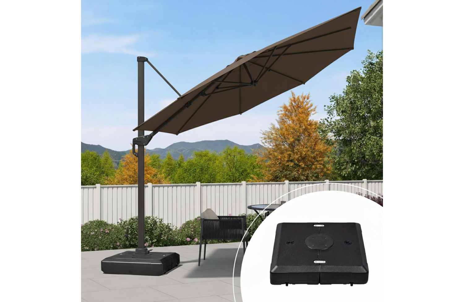 База до парасолі на коліщатках (наповнюється водою до 120 кг) PLATINUM 6295