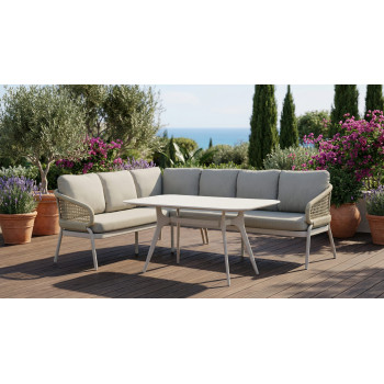 Обідній кутовий комплект ПРАВИЙ (з подушками) SKANDI SK 38T (R) / TAUPE