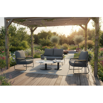 Sofa 2-oslobowa (z poduszkami) SKANDI SK 71G / ANTHRACITE