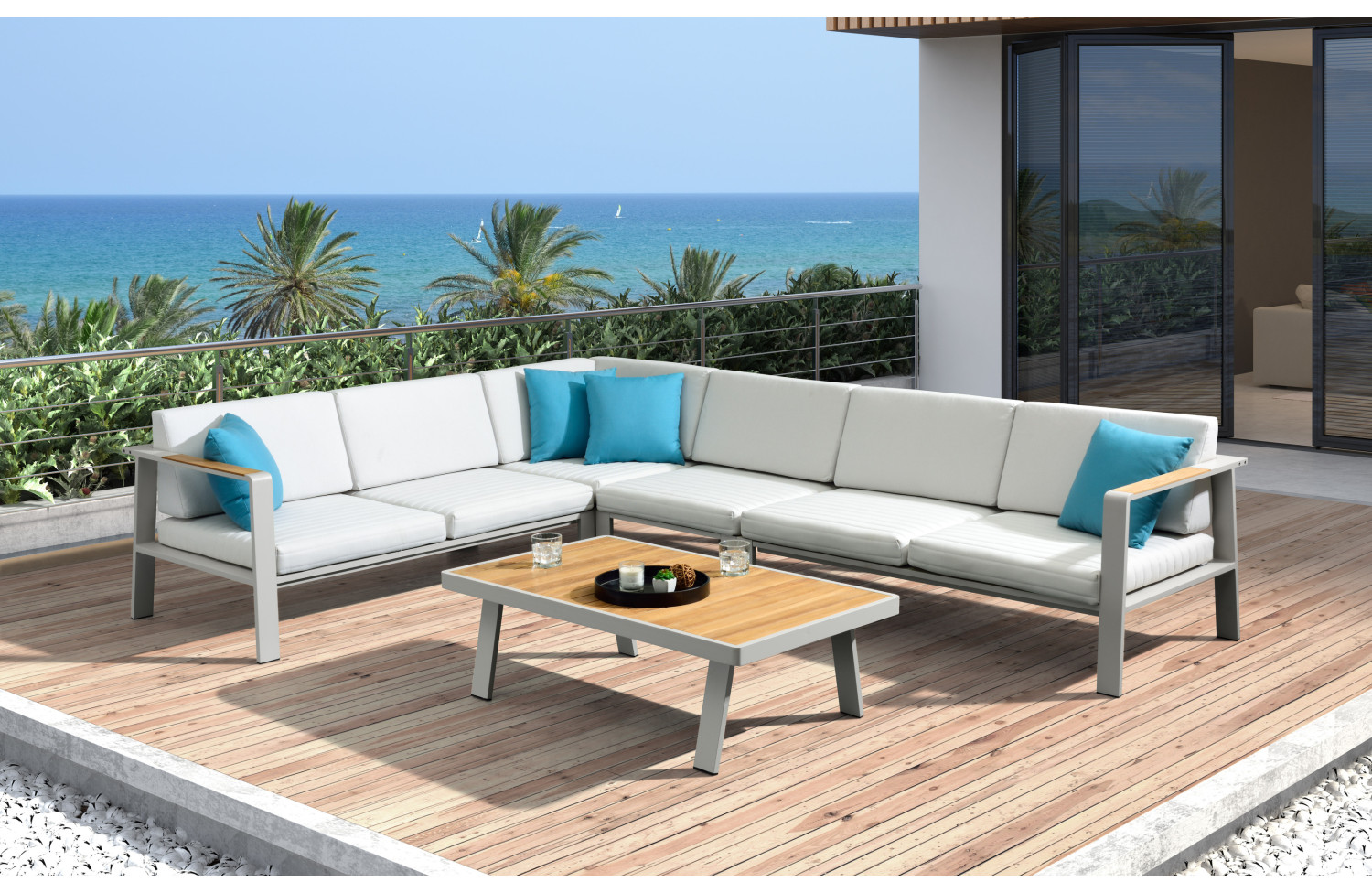 Кавовий столик 120 (тик) HIGOLD NOFI 680181 / TAUPE