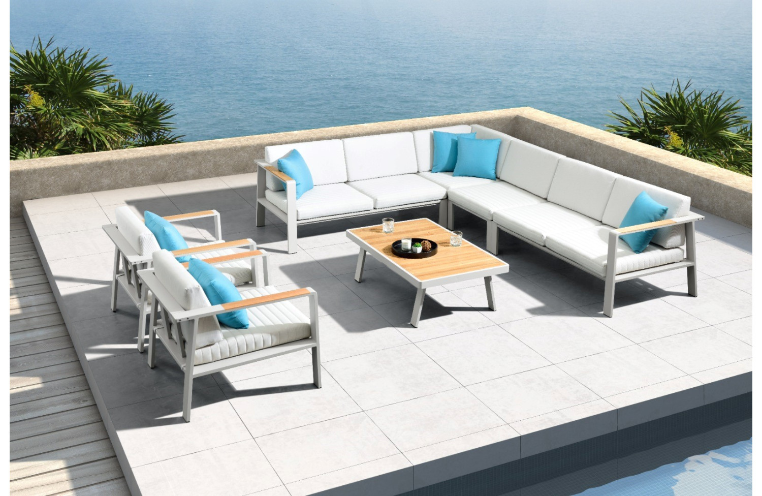 Кавовий столик 120 (тик) HIGOLD NOFI 680181 / TAUPE