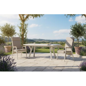 Обідній стіл розкладний 205-265 SKANDI SK 05T / TAUPE