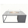 Rectangular fireplace table (with glass) FUEGGO FG 02G / ANTHRACITE